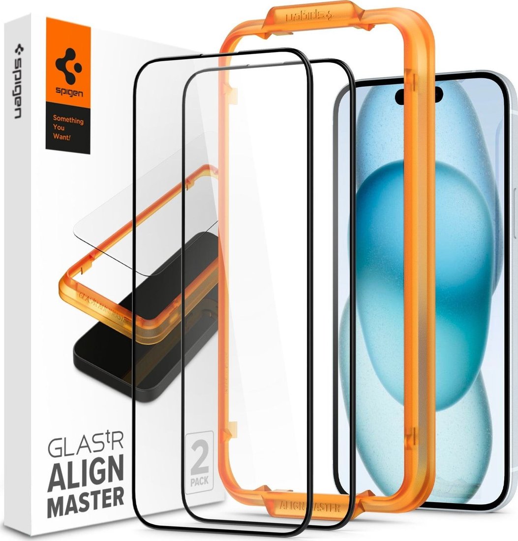 

Защитное стекло Spigen ALM Glas FC для iPhone 15 AGL06906 (2шт)