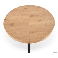 Кухонный стол Halmar Mercy 120-160/120 (дуб золотой/черный)