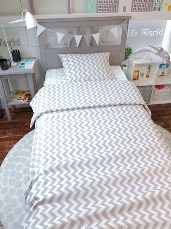 Amarobaby Time to Sleep Зигзаг AMARO-3403-ZS (серый/белый)