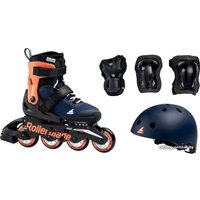 Роликовые коньки Rollerblade Microblade Cube Combo (р. 28-32, темно-синий/оранжевый)
