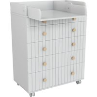 Детский комод Incanto Lunna Charm МДФ 800/5 PK-0004/12mdf (белый)
