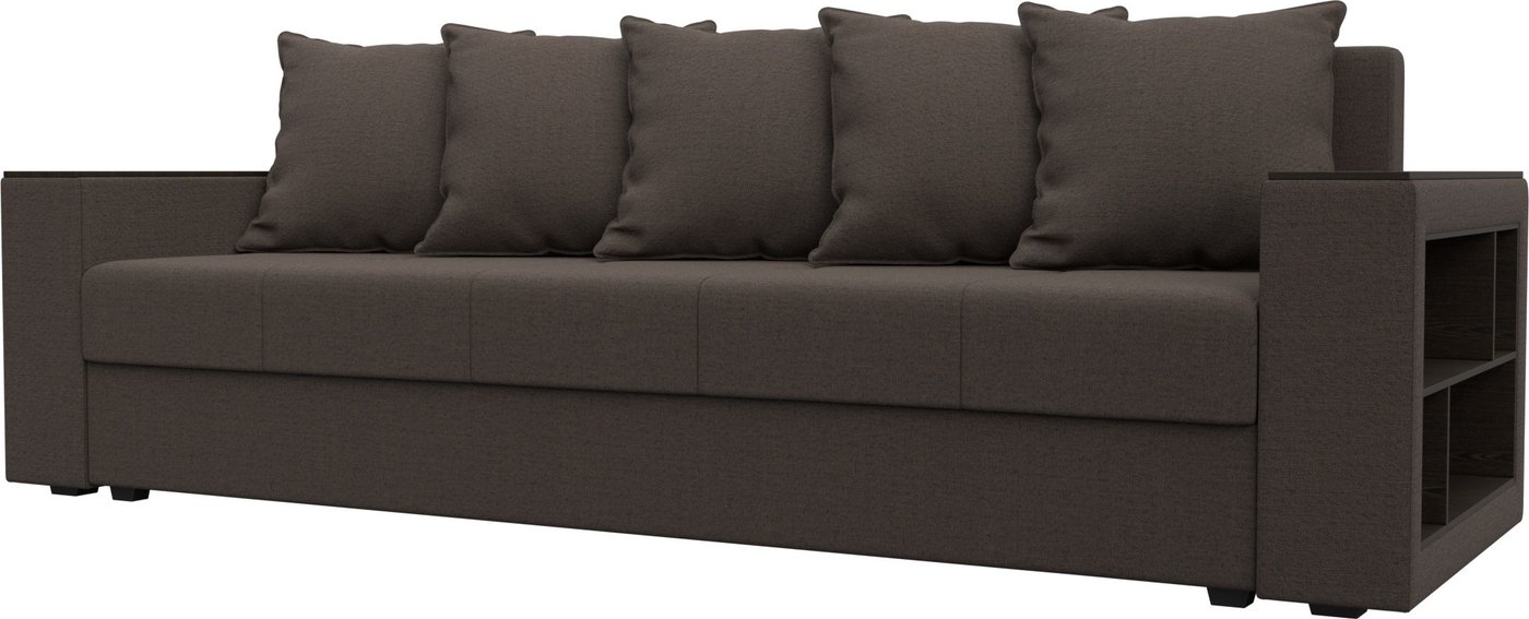 

Диван Лига диванов Дубай Лайт полки справа 132281 (рогожка Амур 05 коричневый)