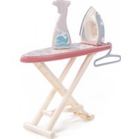 Набор хозяйственный игрушечный Полесье Утюжок с гладильной доской, пульверизатором и вешалкой 67484 (коралловый)