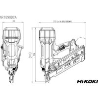 Гвоздезабиватель Hikoki NR1890DCAWQZ (с 2-мя АКБ, кейс)