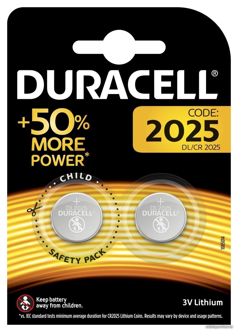 Батарейка DURACELL Lithium DL2025 2BP