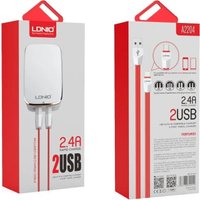 Сетевое зарядное LDNIO A2204 microUSB (белый)