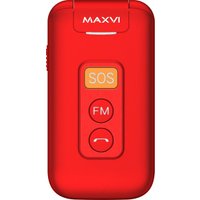 Кнопочный телефон Maxvi E5 up (красный)