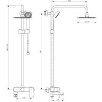 Душевая система  Grocenberg GB7011 (черный матовый)