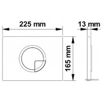 Панель смыва Berges Wasserhaus Novum R2 (матовый хром)