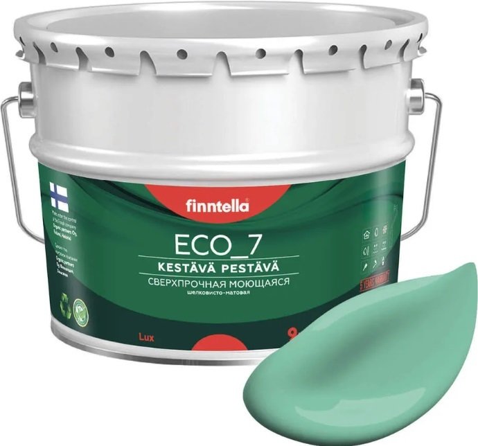 

Краска Finntella Eco 7 Viilea F-09-2-9-FL037 9 л (светло-бирюзовый)