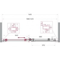 Душевая дверь BelBagno MARINO_2-BF-1-140-C-CR в Бресте