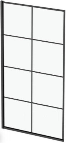 

Стеклянная шторка для ванны Calani Faro Black Check 70