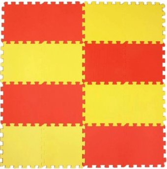 Коврик-пазл Eco Cover 25х25 см 25МП1/9 (красный/желтый)