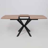 Кухонный стол AksHome Twist (дуб табачный/черный)