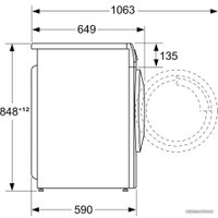 Стирально-сушильная машина Bosch Serie 4 WNA134B0SN