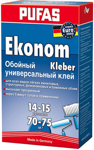 

Клей для обоев Pufas Эконом Euro 3000 универсальный (500 г)