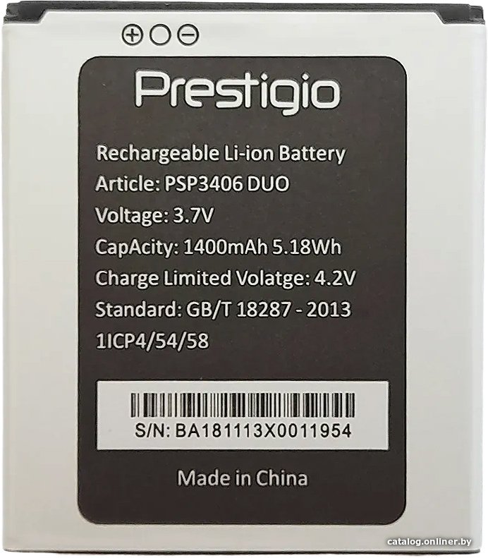 Аккумулятор для телефона Prestigio PSP3406