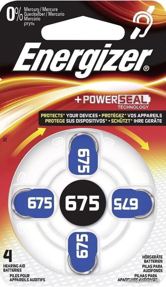 Батарейка Energizer 675 4 шт.