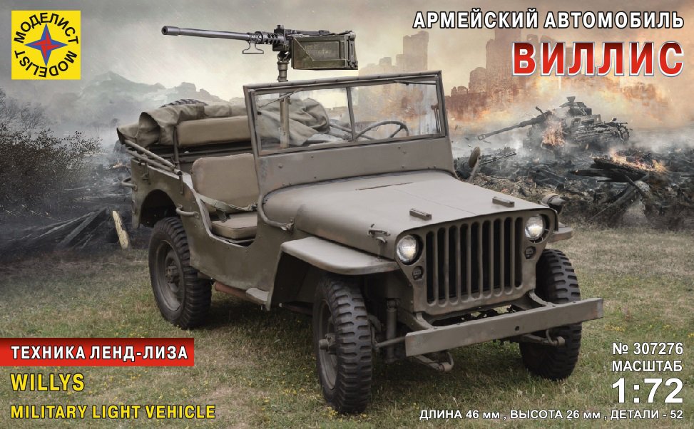 

Сборная модель Моделист Армейский автомобиль "Виллис" 1:72 307276