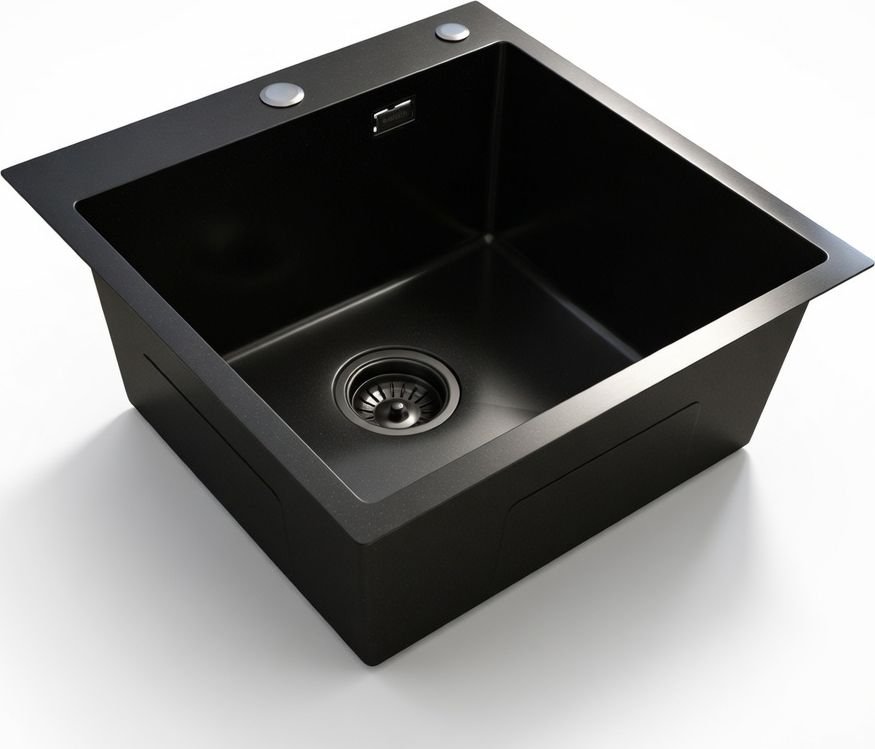 Кухонная мойка Blantek LS-5050STB Stone texture black
