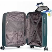 Чемодан-спиннер Mironpan 11197-2 65 см (темный зелено-синий)