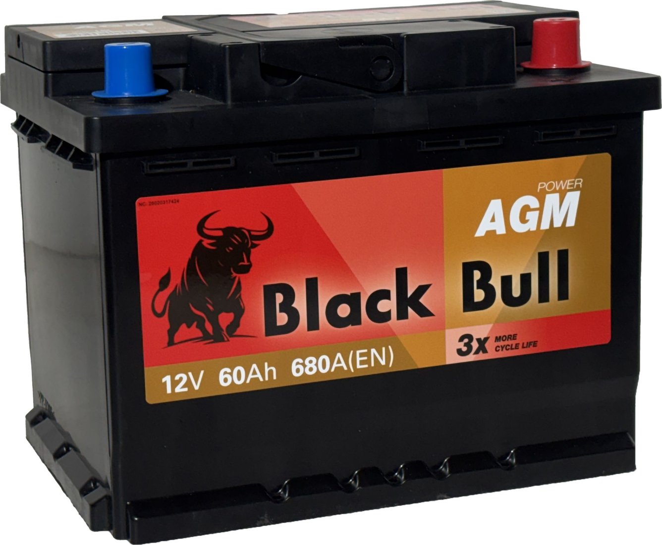 

Автомобильный аккумулятор Black Bull AGM 60 R (60 А·ч)