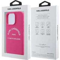 Чехол для телефона Lagerfeld Liquid silicone RSG logo для iPhone 16 Pro Max KLHCP16XSLSGRF