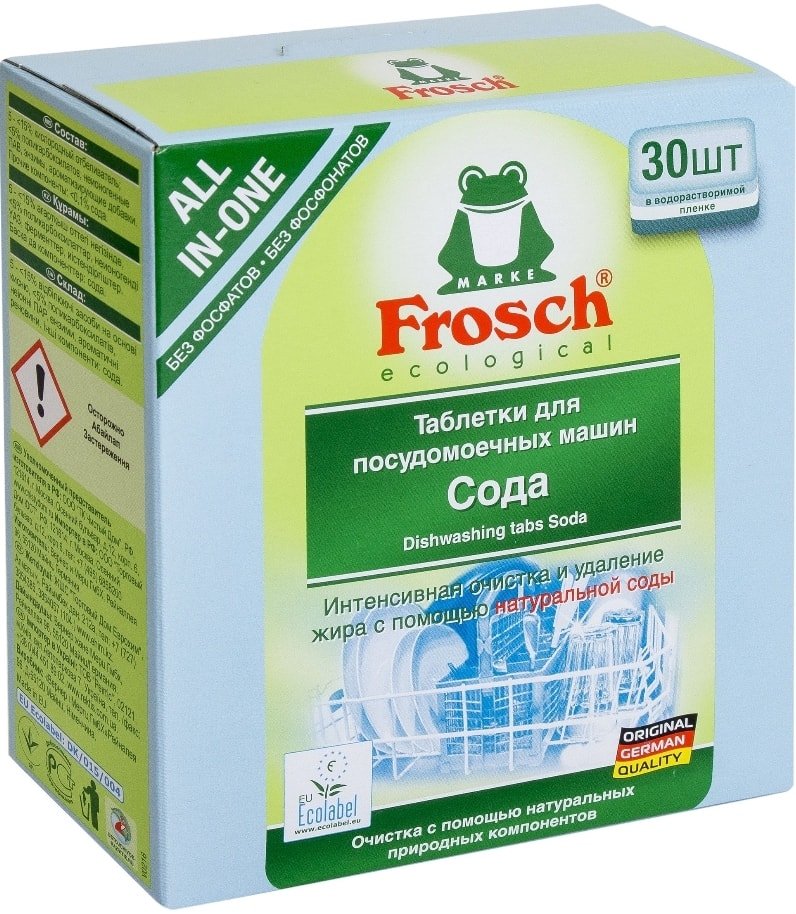 

Таблетки для посудомоечной машины Frosch Сода 30 шт