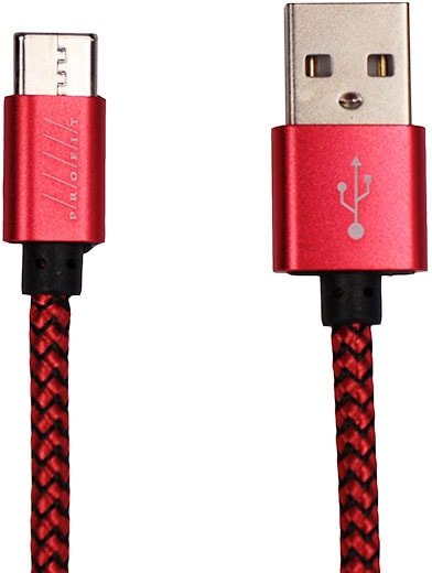 

Кабель Profit QY-01 USB Type-C 1 м (красный)