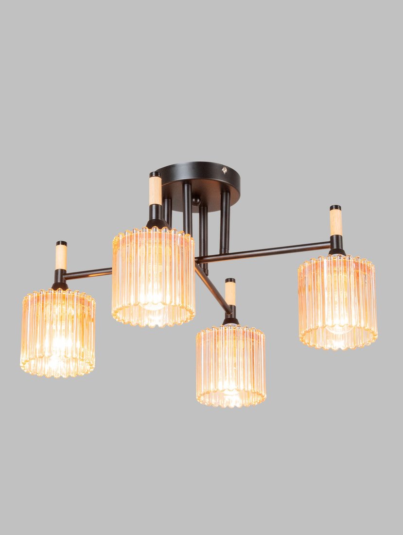 

Припотолочная люстра Sima-Land XA1689B/4 4x60 Вт E27 10987909 (черный)