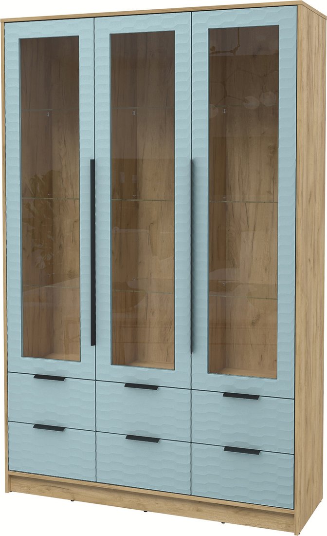 

Шкаф-витрина Интерлиния Концепт Зодиак КТ-ШВ3 (дуб золотой/океан)