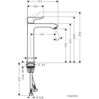 Смеситель Hansgrohe Metris 31185000