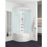 Душевая кабина Domani-Spa Delight 99 High DS01D99HWM10 (белый/сатин-матированное стекло)