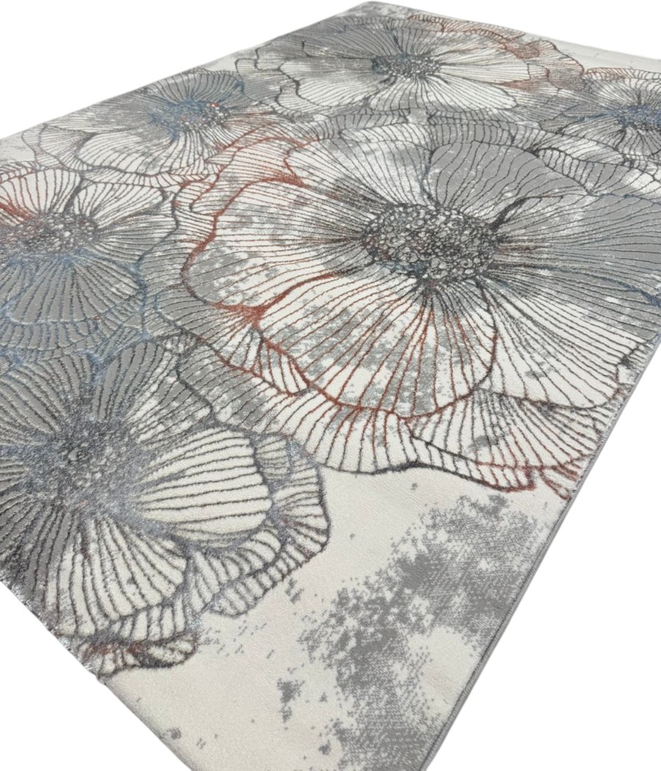 

Ковер для жилой комнаты Radjab Carpet Амальфи Прямоугольник A5777A (1.6x3, Cream/L.Grey)