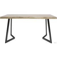 Кухонный стол Buro7 Уиллис 150 (с обзолом, дуб беленый/черный)