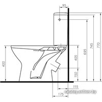 Унитаз напольный Colombo Полисся плюс S19990100