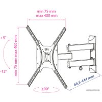 Кронштейн для телевизора Kromax OPTIMA-404 (черный)