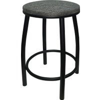 Табурет ВВР Премиум (черный/рогожка серый)