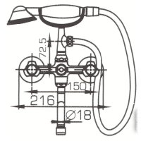 Смеситель Bravat Duo F6133186CP-LB