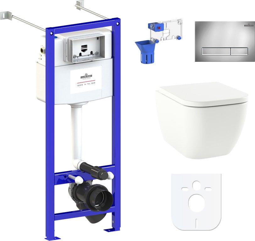 

Унитаз подвесной Lavinia Boho Relfix One Compacto 7 в 1 87050146 (хром пластик)