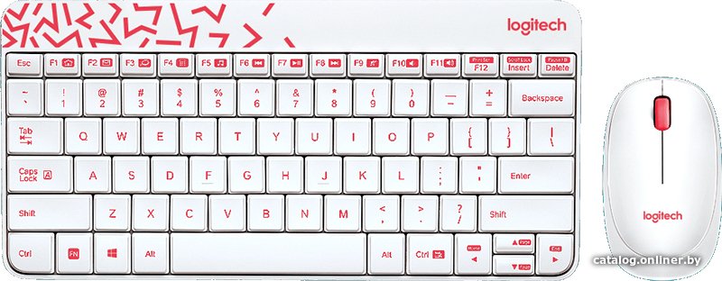 Офисный набор Logitech MK240 Nano 920-008201 (белый, нет кириллицы)