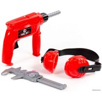 Набор инструментов игрушечных Полесье №23 91116 (дрель, наушники, штангенциркуль №2)