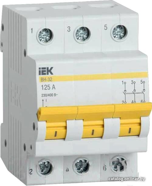 Выключатель нагрузки IEK ВН-32 3Р 125А MNV10-3-125 (мини-рубильник)