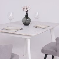 Кухонный стол Lepremo AV 1209/1 МДФ раздвижной 1200-1600x800 (Азул Оникс/белый)