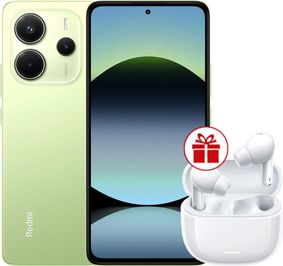 Xiaomi Redmi Note 14 8GB/256GB wersja międzynarodowa (zielony) + słuchawki Xiaomi Redmi Buds 6 Lite (biały) w promocji