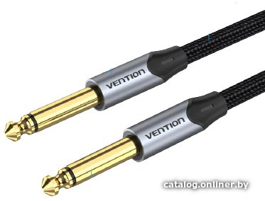 Гитарный кабель Vention BASHJ 6.3 Jack - 6.3 Jack (5 м, серый)