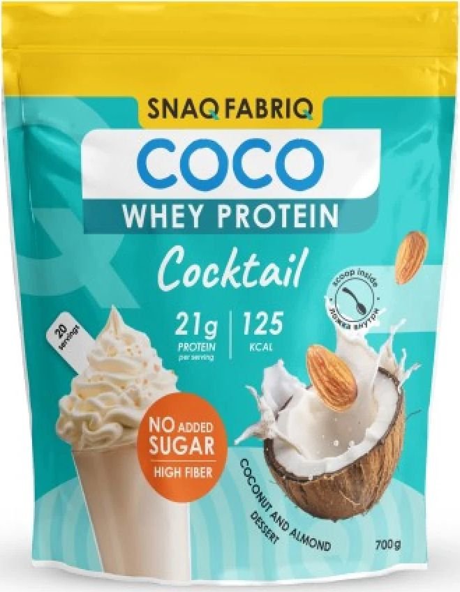 

Протеин сывороточный (концентрат) Snaq Fabriq Snaqer (700 г, кокосово-миндальный десерт)