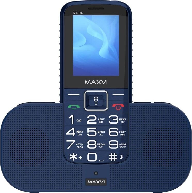 Кнопочный телефон Maxvi RT-04 (синий)