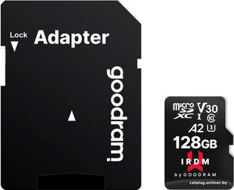 Карта памяти GOODRAM IRDM microSDXC IR-M2AA-1280R12 128GB (с адаптером)