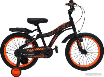 Детский велосипед Heam Fatboy 18 (матовый чёрный/оранжевый)